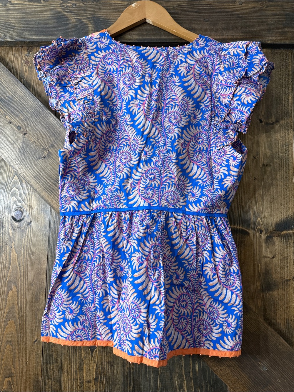 FARM RIO x ANTHROPOLOGIE Flutter Sleeves V Neck Top - Picture 6 of 11